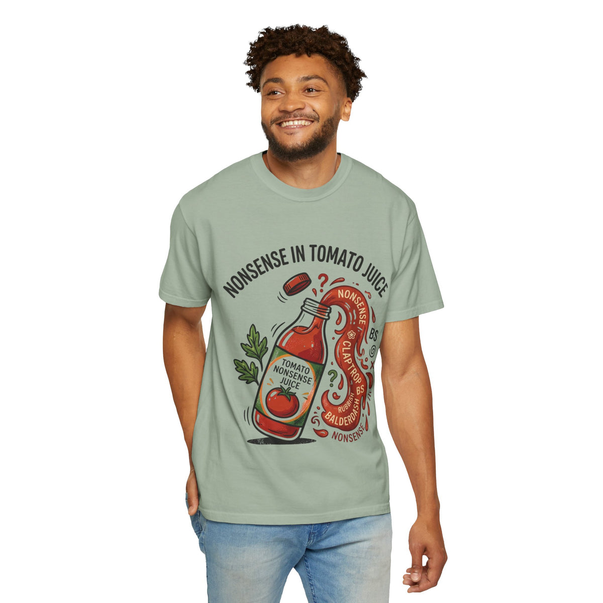 Tomato Juice Tee — "Nonsense in Tomato Juice" Retro Graphic T-Shirt